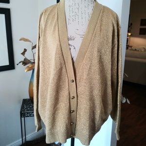 Willow Ridge Gold Acrylic/Lurex Sweater. Sz. 3X